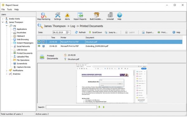 Control of Print and USB devices