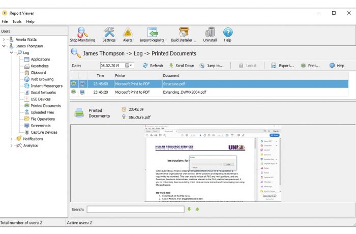 Control of Print and USB devices